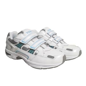 VIONIC Tabi Leather White Blue Walker Arch Support Sneakers 11W NWT